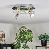 Mirando Deckenleuchte LED Chrom, Silber, Transparent, Klar, 4-flammig