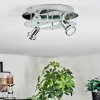Mirando Deckenleuchte LED Chrom, Silber, Transparent, Klar, 4-flammig
