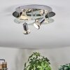Mirando Deckenleuchte LED Chrom, Silber, Transparent, Klar, 4-flammig