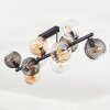 Koyoto Deckenleuchte Glas 15 cm Bernsteinfarben, Klar, Rauchfarben, 10-flammig