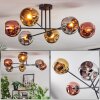Ripoll Deckenleuchte Glas 15 cm Chrom, Gold, Kupferfarben, Rauchfarben, 6-flammig