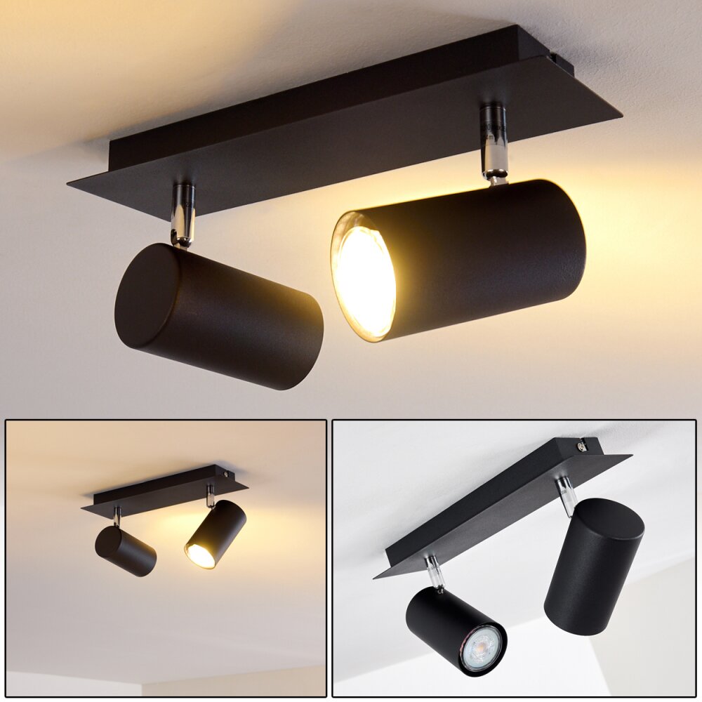 Zuoz Deckenleuchte Schwarz, 2-flammig main product photo