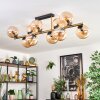 Gastor Deckenleuchte Glas 15 cm Gold, Schwarz, 10-flammig