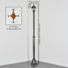 Naofe Kandelaber Schwarz, Silber, 1-flammig