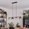 Koyoto Pendelleuchte Glas 15 cm Bernsteinfarben, Klar, Rauchfarben, 4-flammig