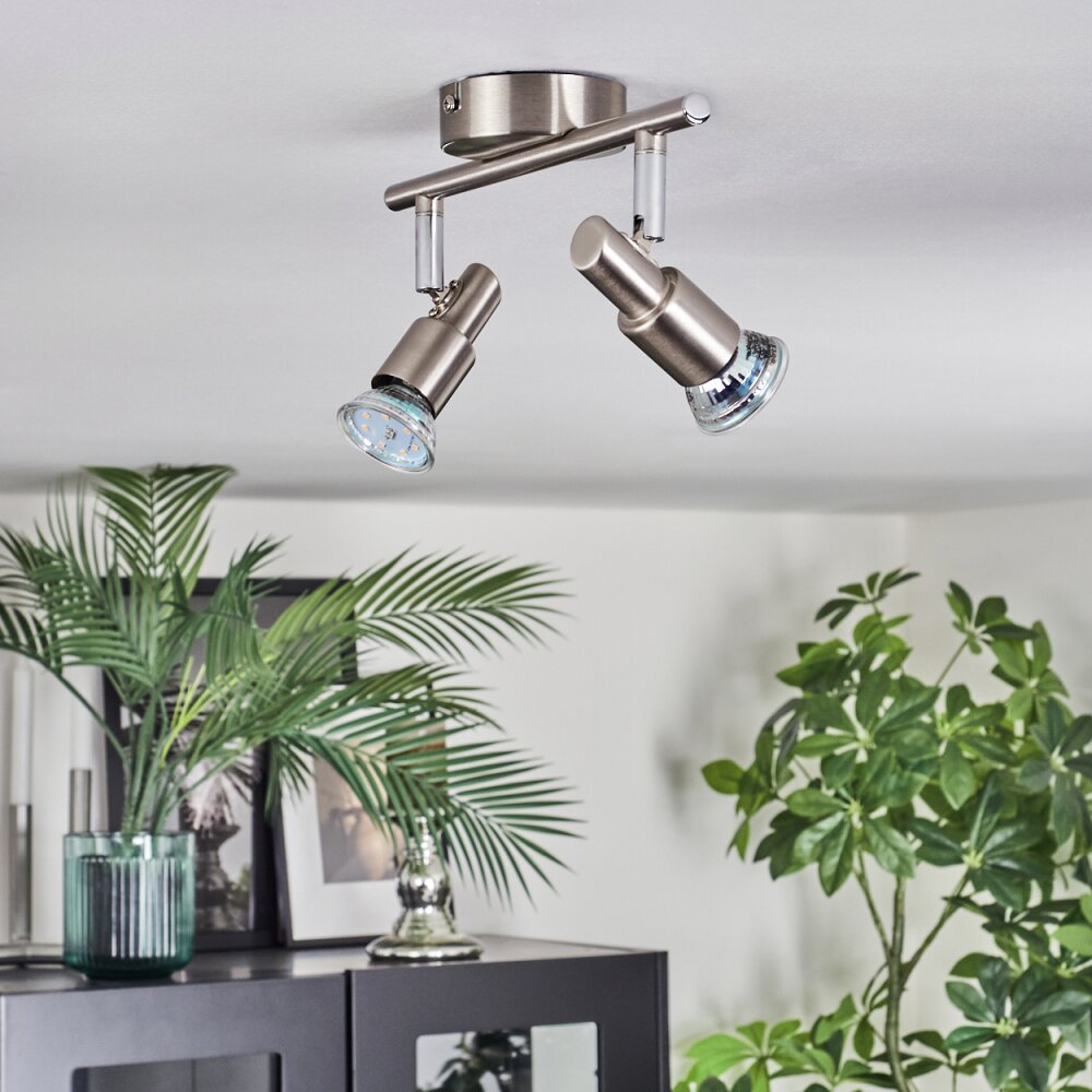Firan Deckenleuchte LED Nickel-Matt, 2-flammig