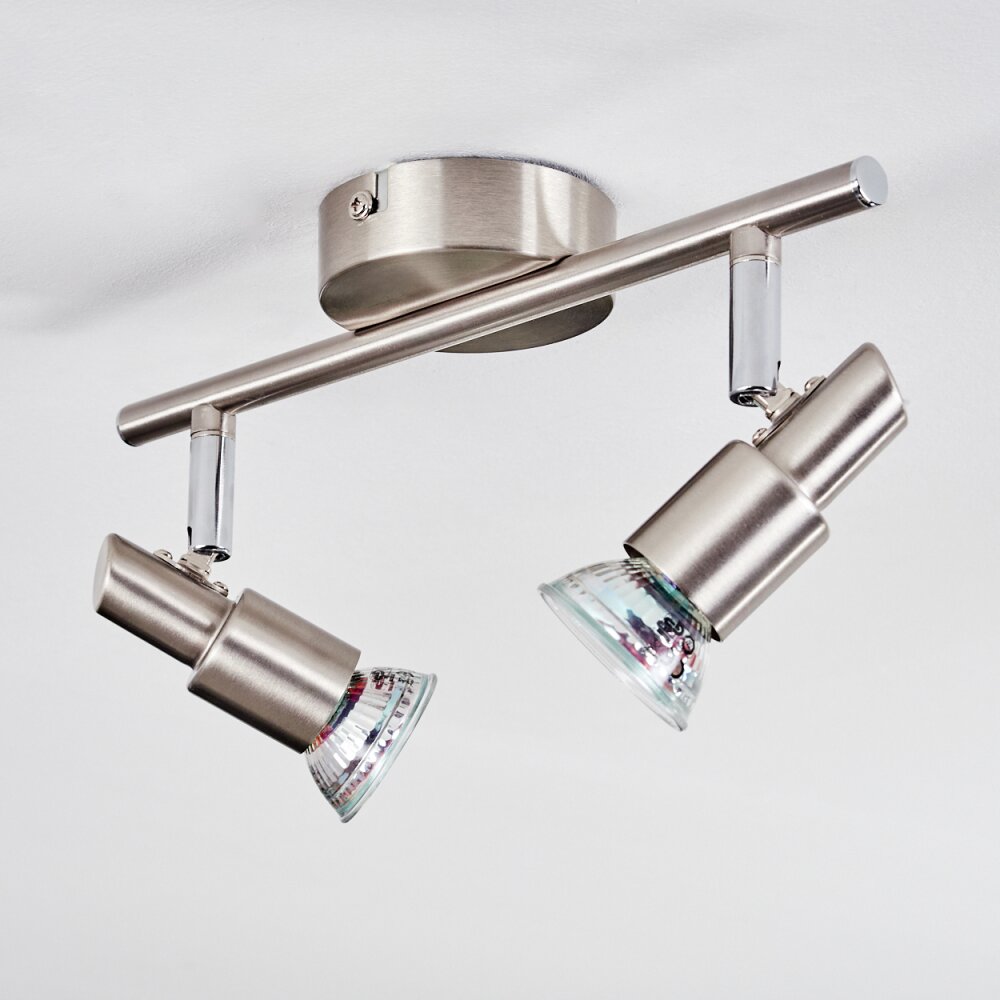 Firan Deckenleuchte LED Nickel-Matt, 2-flammig