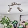 Firan Deckenleuchte LED Nickel-Matt, 2-flammig