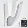 Gilan Außenwandleuchte LED Silber, 1-flammig