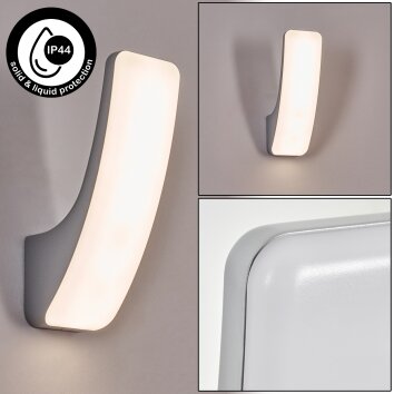 Gilan Außenwandleuchte LED Silber, 1-flammig