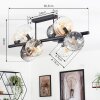 Koyoto Deckenleuchte Glas 15 cm Bernsteinfarben, Klar, Rauchfarben, 8-flammig