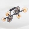 Koyoto Deckenleuchte Glas 15 cm Bernsteinfarben, Rauchfarben, 8-flammig