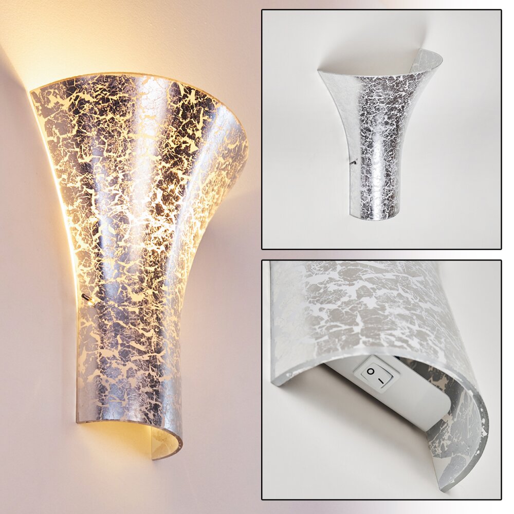 Nerola Wandleuchte Silber, 1-flammig main product photo