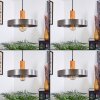 Lakewood Hängeleuchte Dunkelbraun, Nickel-Matt, 1-flammig
