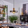 Lakewood Hängeleuchte Dunkelbraun, Nickel-Matt, 1-flammig