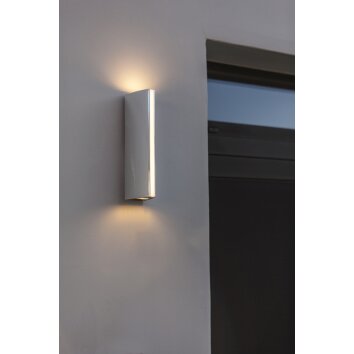 Lutec LEO Außenwandleuchte LED Chrom, 1-flammig