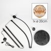 Ripoll Stehleuchte Glas 20 cm Schwarz, 1-flammig