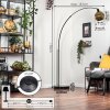 Ripoll Bogenlampe Glas 20 cm Schwarz, 1-flammig