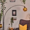 Ripoll Bogenlampe Glas 20 cm Schwarz, 1-flammig
