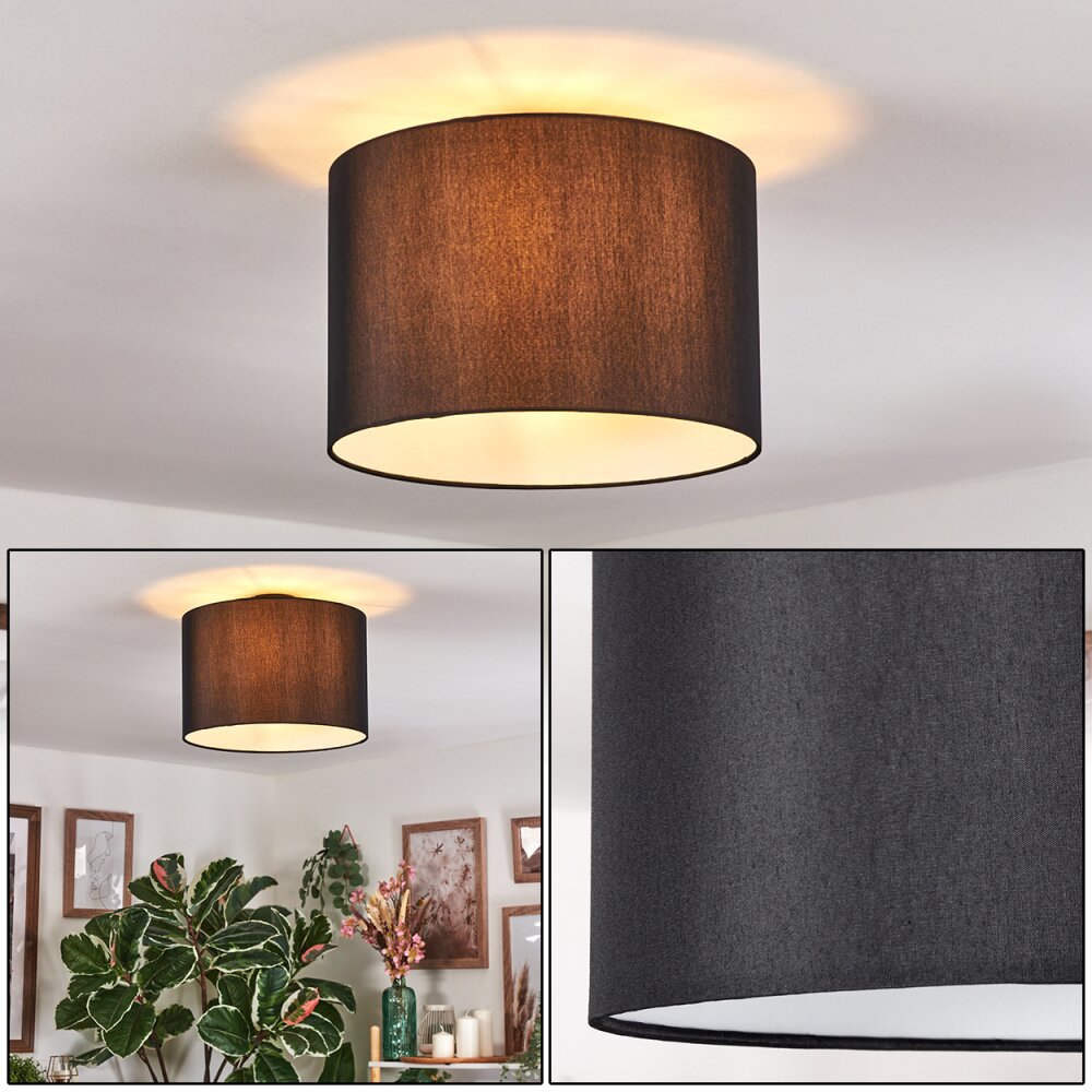 Soungou Deckenleuchte 38 cm Schwarz, Weiß, 1-flammig main product photo
