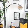 Ripoll Bogenlampe Glas 25 cm Schwarz, 1-flammig