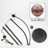 Ripoll Stehleuchte Glas 20 cm Schwarz, 1-flammig