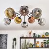 Ripoll Deckenleuchte Glas 15 cm Gold, Klar, Kupferfarben, Rauchfarben, 10-flammig