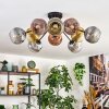 Ripoll Deckenleuchte Glas 15 cm Gold, Klar, Kupferfarben, Rauchfarben, 10-flammig