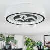 Jalon Deckenleuchte 38,5 cm LED Weiß, 1-flammig, Fernbedienung