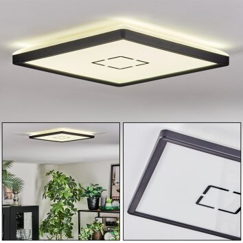 Simonstorp Deckenleuchte LED Schwarz, Weiß, 1-flammig