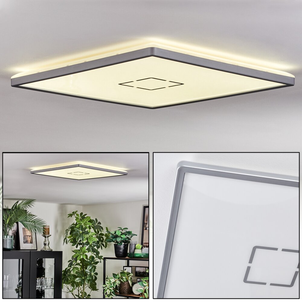 Simonstorp Deckenleuchte LED Silber, Weiß, 1-flammig main product photo