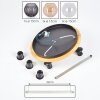Koyoto Deckenleuchte Glas 15 cm Naturfarben, Schwarz, 3-flammig