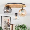 Koyoto Deckenleuchte Glas 15 cm Naturfarben, Schwarz, 3-flammig