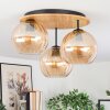 Koyoto Deckenleuchte Glas 20 cm Naturfarben, Schwarz, 3-flammig