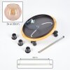 Koyoto Deckenleuchte Glas 20 cm Naturfarben, Schwarz, 3-flammig