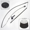 Bassagoda Stehleuchte 45 cm Chrom, Schwarz, 1-flammig