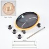 Koyoto Deckenleuchte Glas 15 cm Naturfarben, Schwarz, 3-flammig