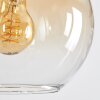 Koyoto Hängeleuchte Glas 20 cm Bernsteinfarben, Klar, Rauchfarben, 8-flammig