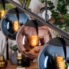 Gastor Pendelleuchte Glas 15 cm Blau, Grün, Kupferfarben, 5-flammig