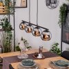 Koyoto Pendelleuchte Glas 15 cm Chrom, Rauchfarben, 4-flammig