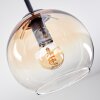 Koyoto Deckenleuchte Glas 15 cm Bernsteinfarben, Klar, Rauchfarben, 5-flammig