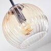 Koyoto Deckenleuchte Glas 15 cm Bernsteinfarben, Klar, Rauchfarben, 5-flammig