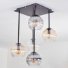 Koyoto Deckenleuchte Glas 15 cm Bernsteinfarben, Klar, Rauchfarben, 5-flammig