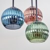 Koyoto Deckenleuchte Glas 15 cm Blau, Grün, Kupferfarben, 5-flammig
