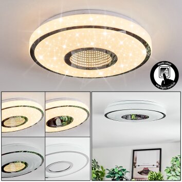 Loron Deckenleuchte LED Silber, Weiß, 1-flammig