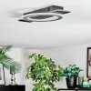 Lidor Deckenleuchte LED Schwarz, Silber, 1-flammig