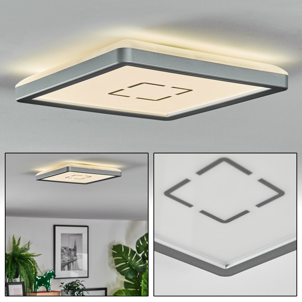 Simonstorp Deckenleuchte LED Silber, Weiß, 1-flammig main product photo