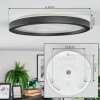 Xarel Deckenleuchte LED Schwarz, 1-flammig