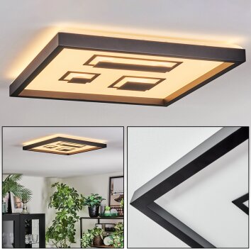 Ilyan Deckenleuchte LED Schwarz, 1-flammig