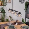 Koyoto Pendelleuchte Glas 15 cm Klar, Rauchfarben, 4-flammig